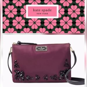 kate spade Wilson Road Madelyne Embellished Crossbody In Plum